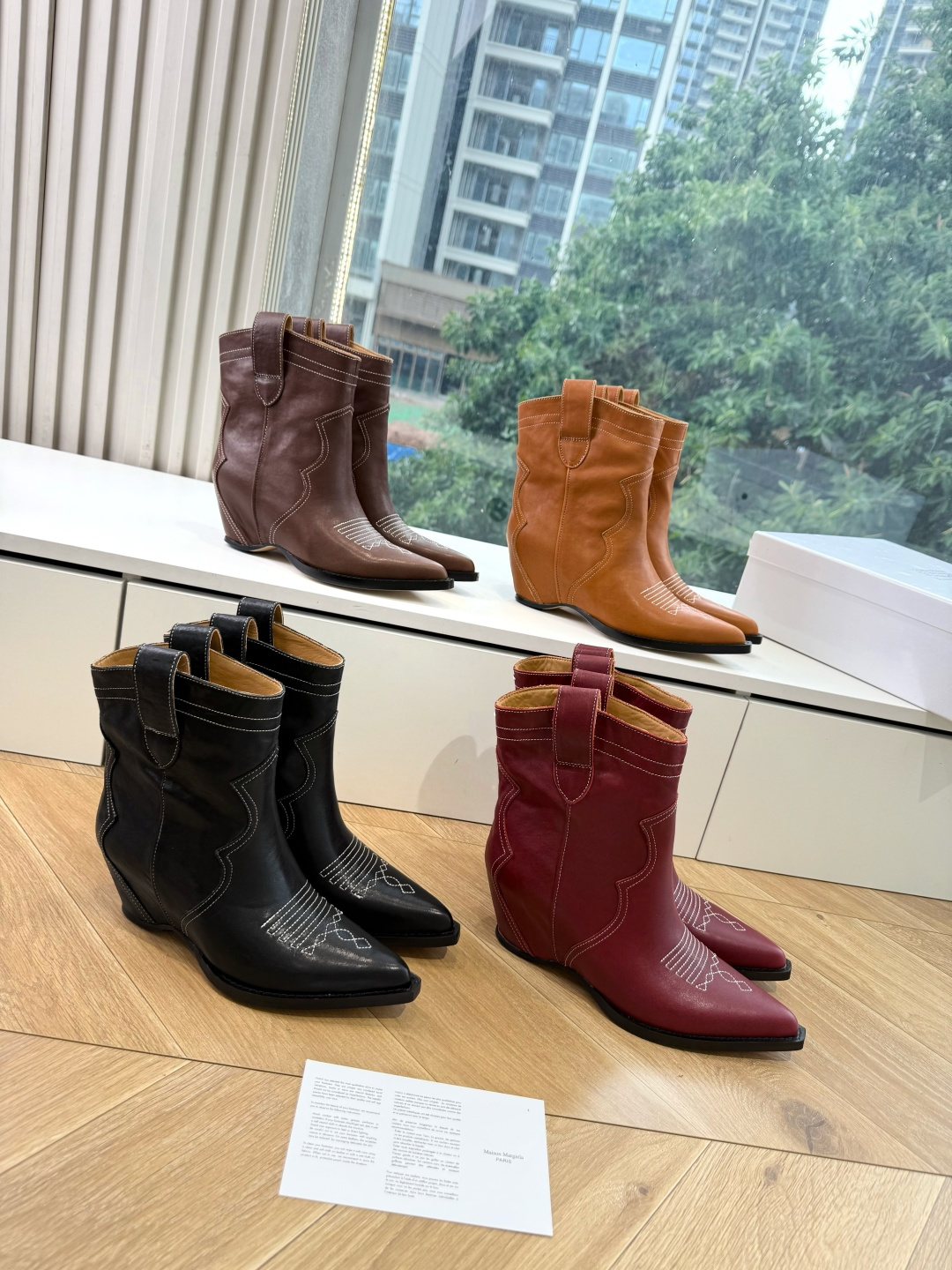 G012代购级别 Maison Margiel*马吉拉•分趾褶皱粗跟西部牛仔靴 太棒了的版本 非常不好做！马吉拉分趾靴又