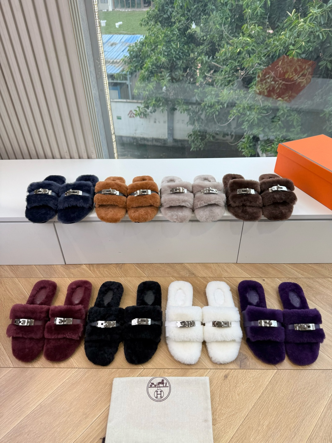 G087代购级别hermes爱马仕二舅毛拖常年做货新款新色官网、小红书同步最新配色爱马仕爆款火热上线，做工升级版，高品质