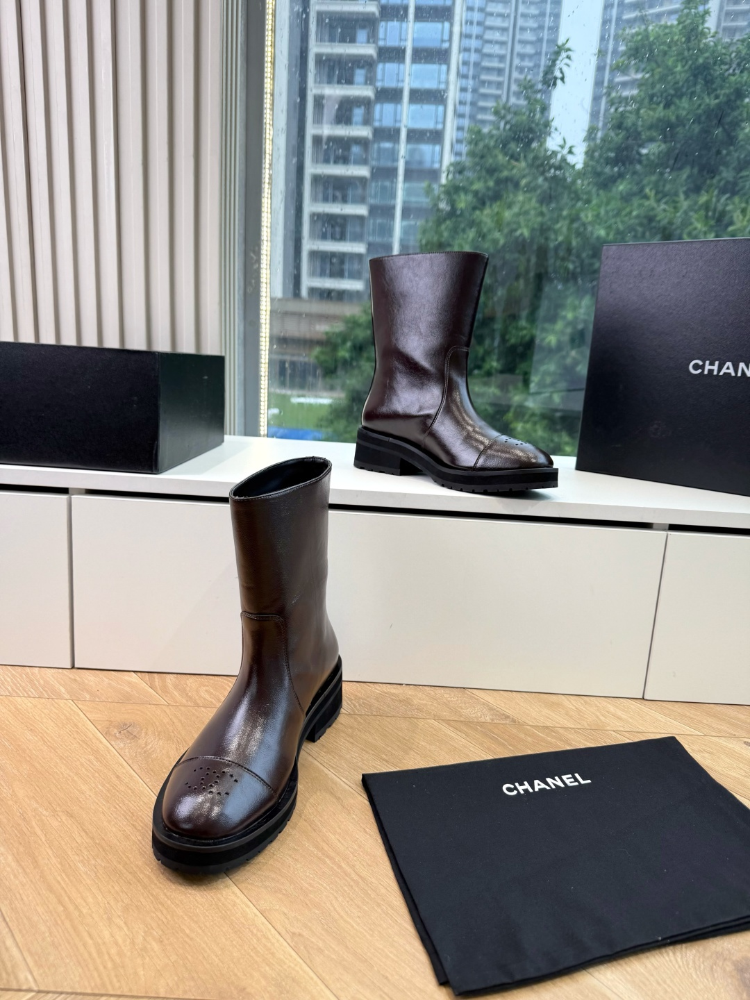 真皮皮➕20米，下单注明鞋底材质[微笑]G238高版CHANEL香奈儿*小香秋冬新款切尔西靴库靴这款骑士靴真的是帅气时尚