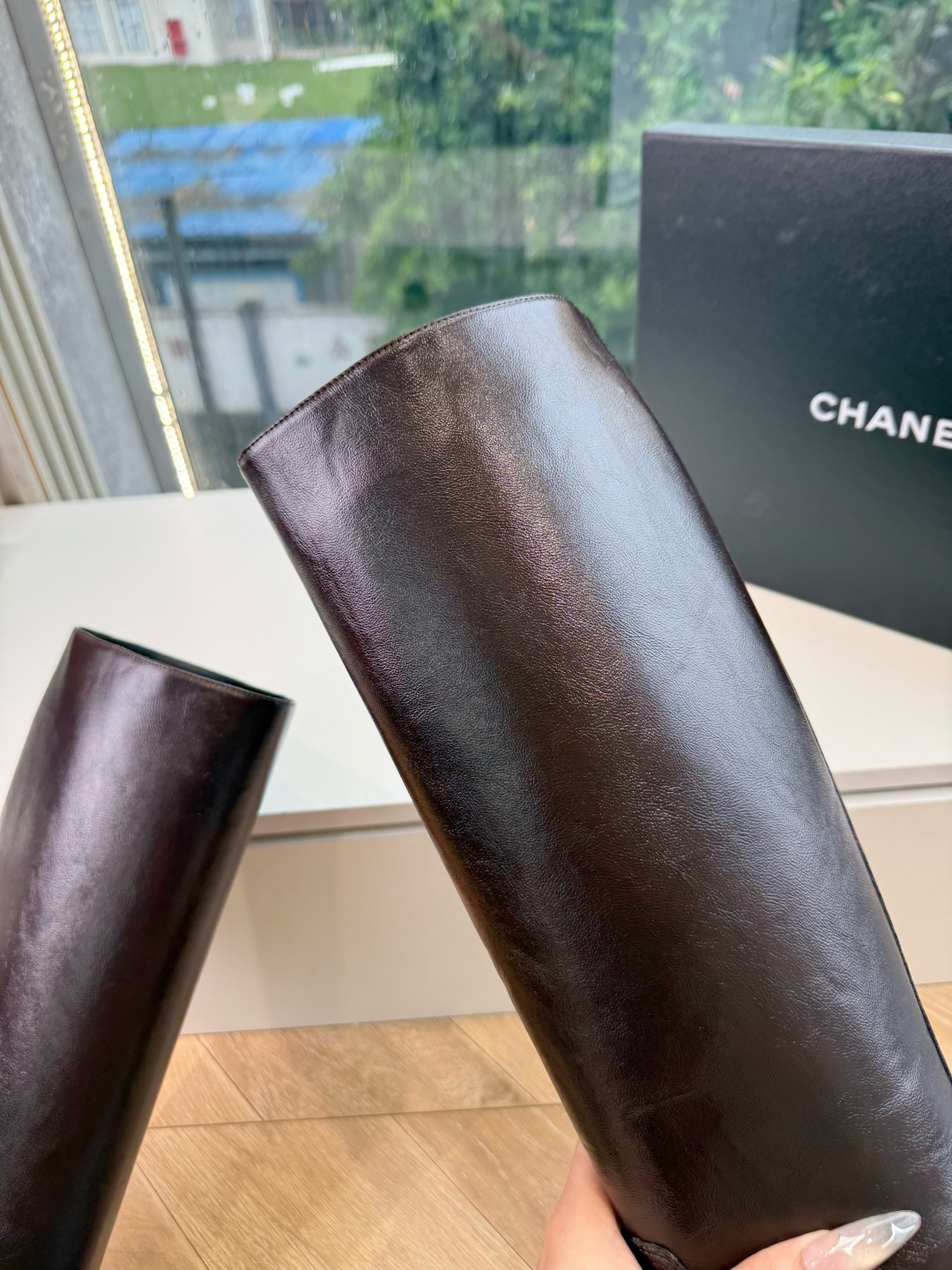 真皮皮➕20米，下单注明鞋底材质[微笑]G238高版CHANEL香奈儿*小香秋冬新款骑士靴库靴这款骑士靴真的是帅气时尚的