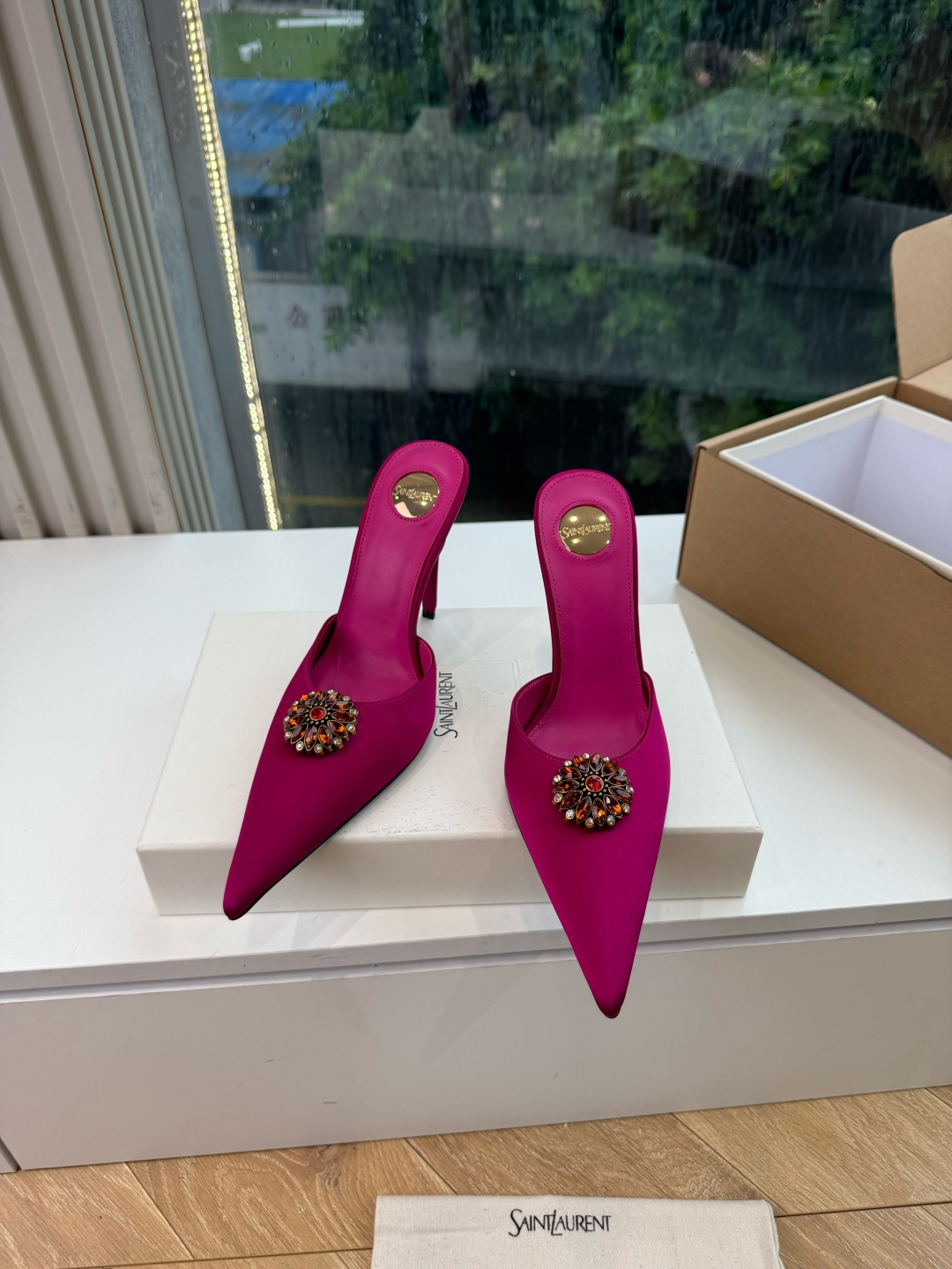 G288顶级品质Saint Laurent / 圣罗兰新款凉鞋尖头高跟鞋YSL姐姐的美丽尤物高跟鞋 又是人间圣罗兰 Ro