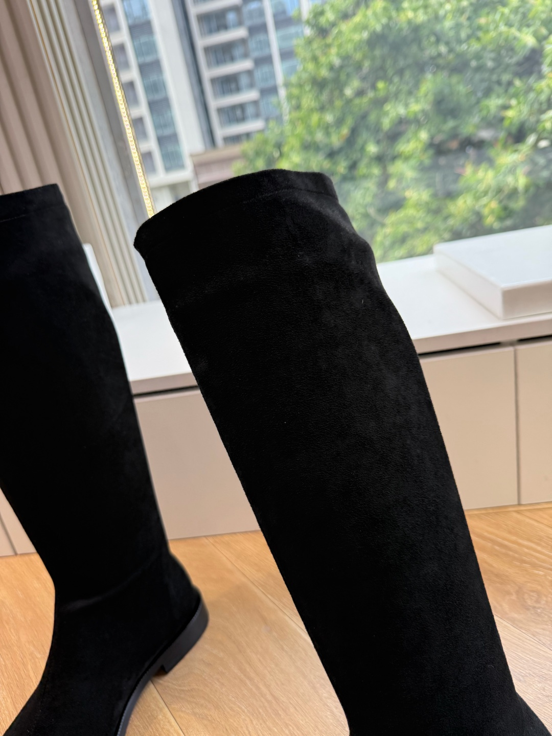G012代购级别 Maison Margiela 玛吉拉tabi分趾Mm6真皮宽筒直筒长靴不过膝 秋冬新细高跟高筒靴最高