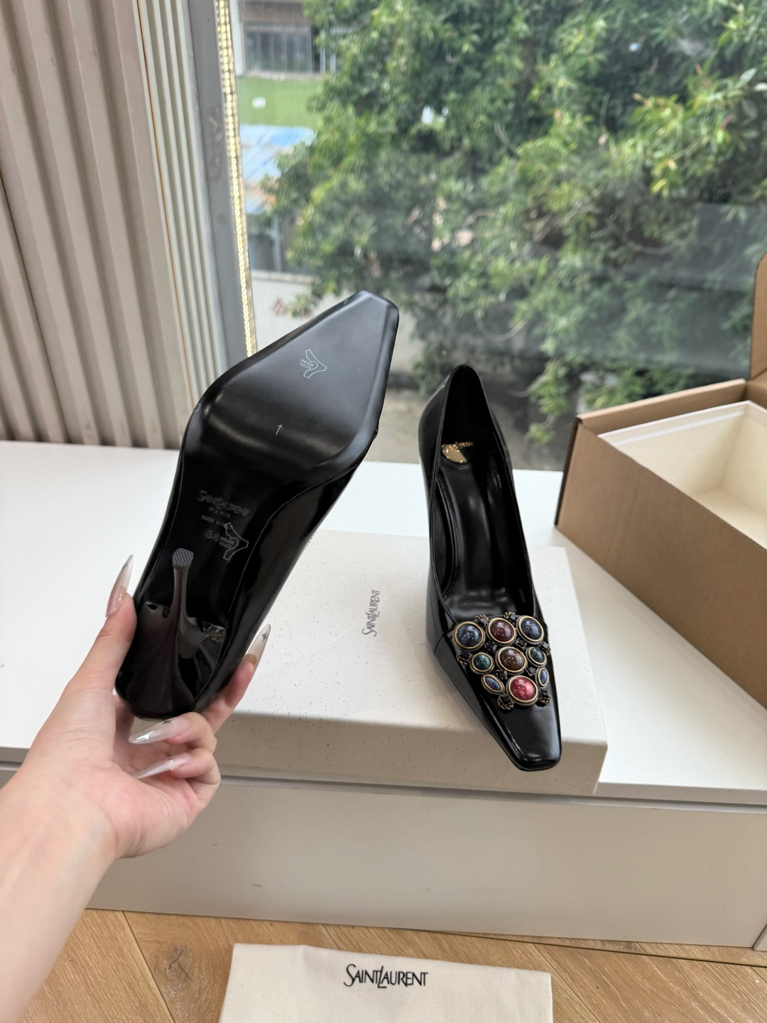 G288顶级品质Saint Laurent / 圣罗兰新款单鞋尖头高跟鞋YSL姐姐的美丽尤物高跟鞋 又是人间圣罗兰 Ro