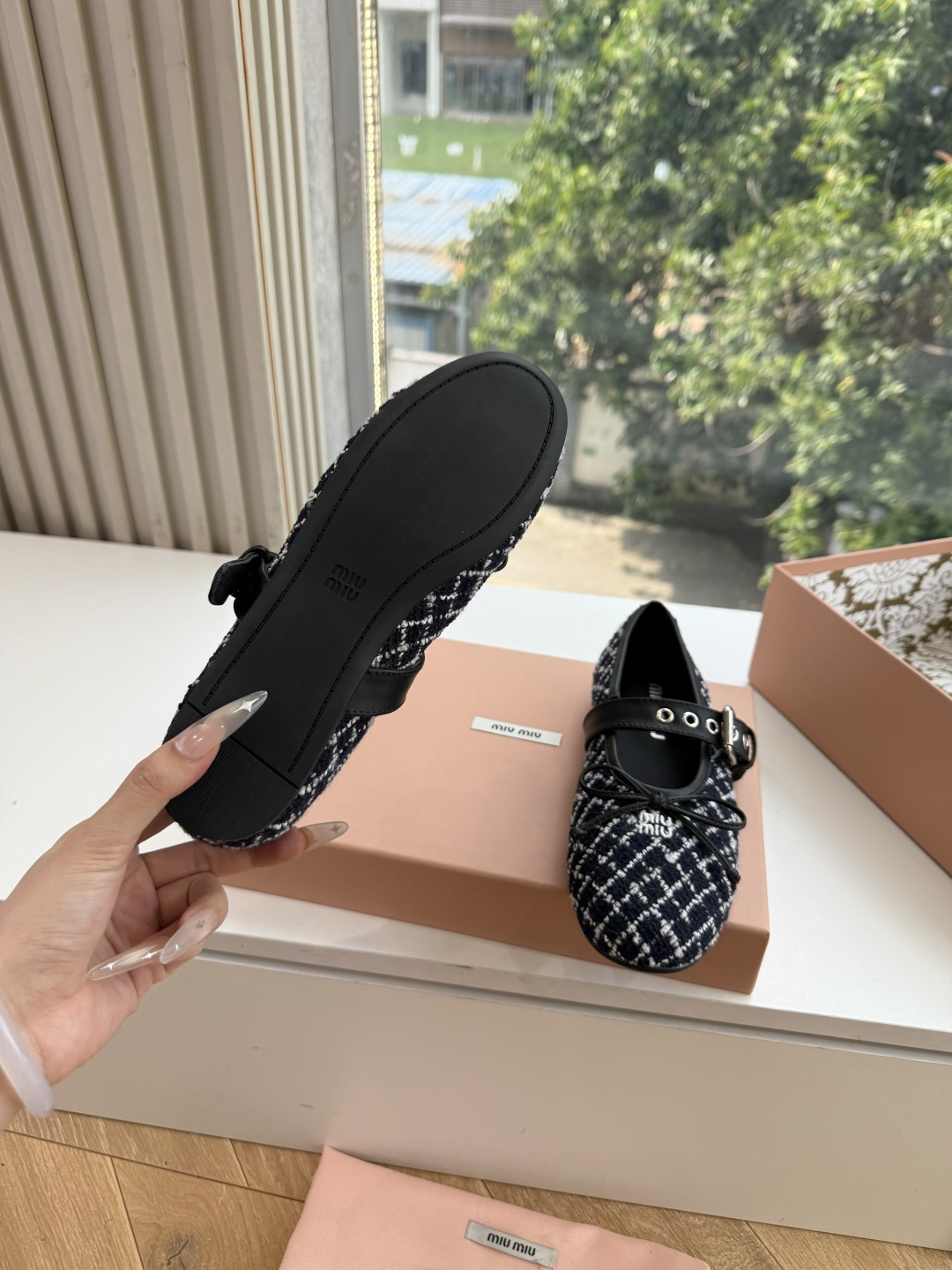 G021代购级独家上新Miu Miu玛丽珍芭蕾鞋开发 手工平底拖鞋秒杀市面版本Miu真的太少女奶呼呼的 小羊皮超级软糯 
