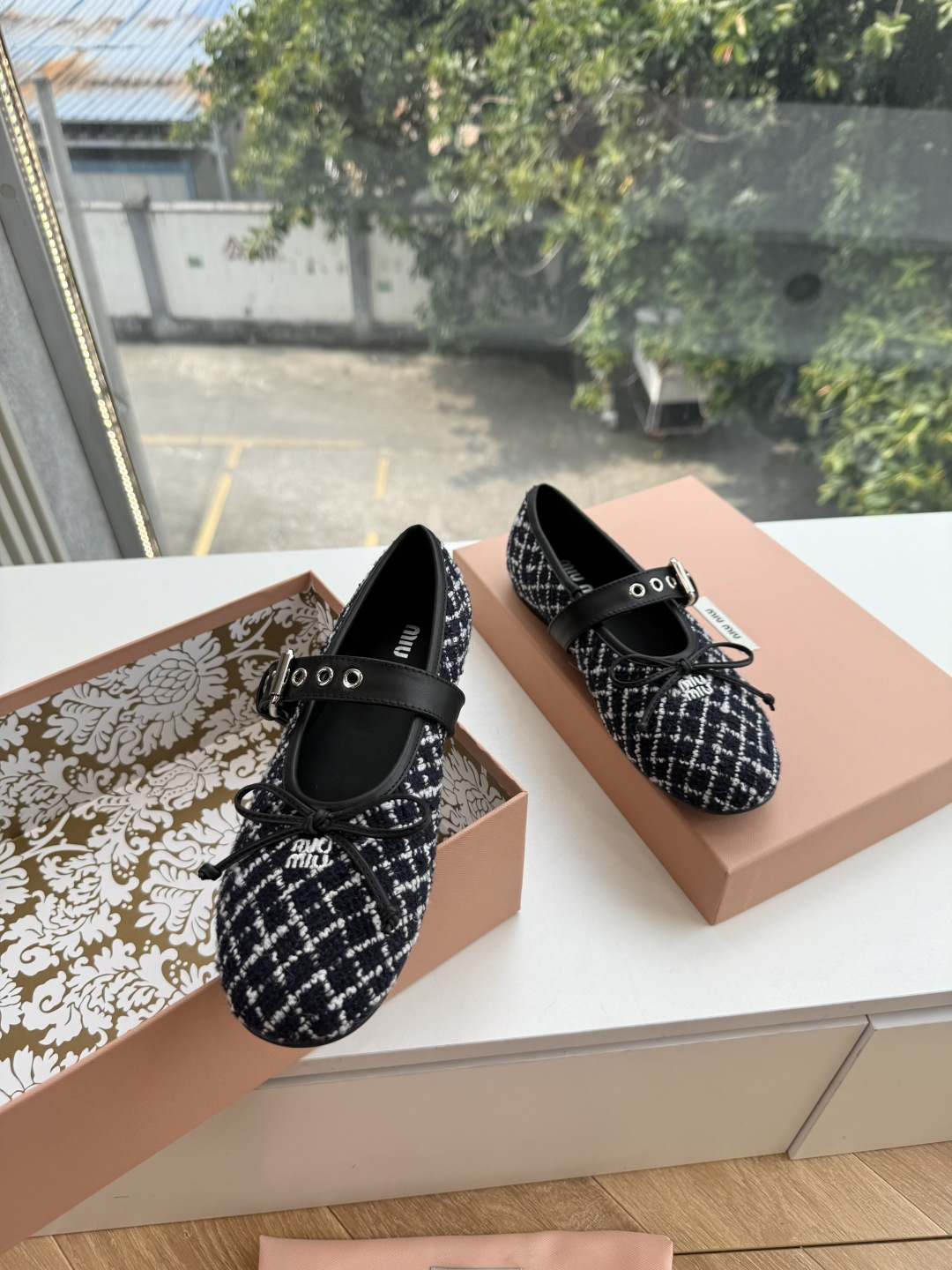 G021代购级独家上新Miu Miu玛丽珍芭蕾鞋开发 手工平底拖鞋秒杀市面版本Miu真的太少女奶呼呼的 小羊皮超级软糯 
