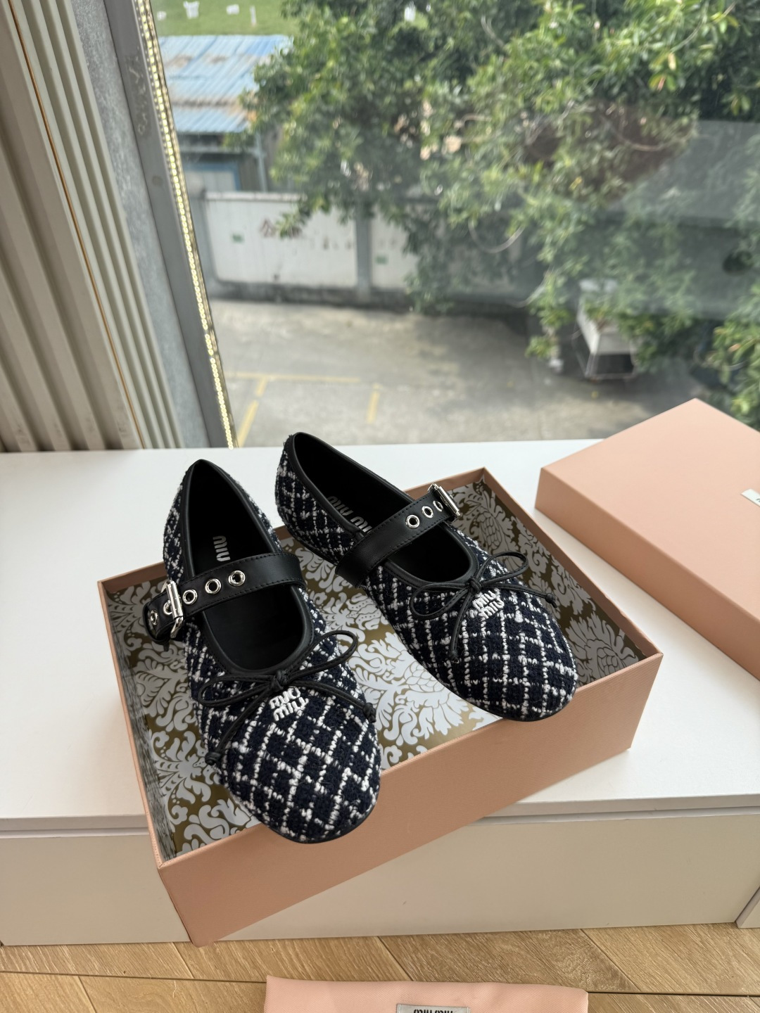 G021代购级独家上新Miu Miu玛丽珍芭蕾鞋开发 手工平底拖鞋秒杀市面版本Miu真的太少女奶呼呼的 小羊皮超级软糯 