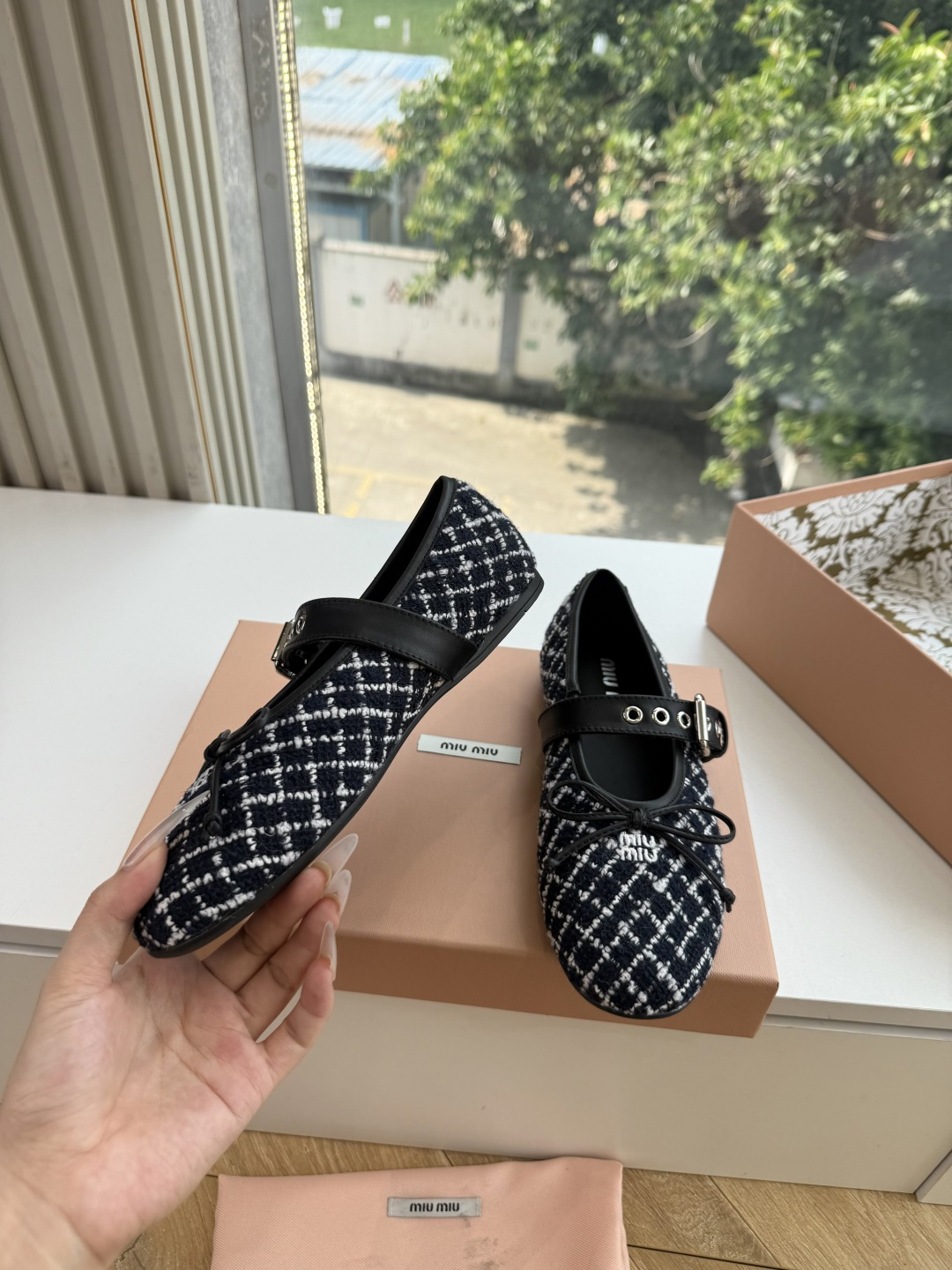 G021代购级独家上新Miu Miu玛丽珍芭蕾鞋开发 手工平底拖鞋秒杀市面版本Miu真的太少女奶呼呼的 小羊皮超级软糯 