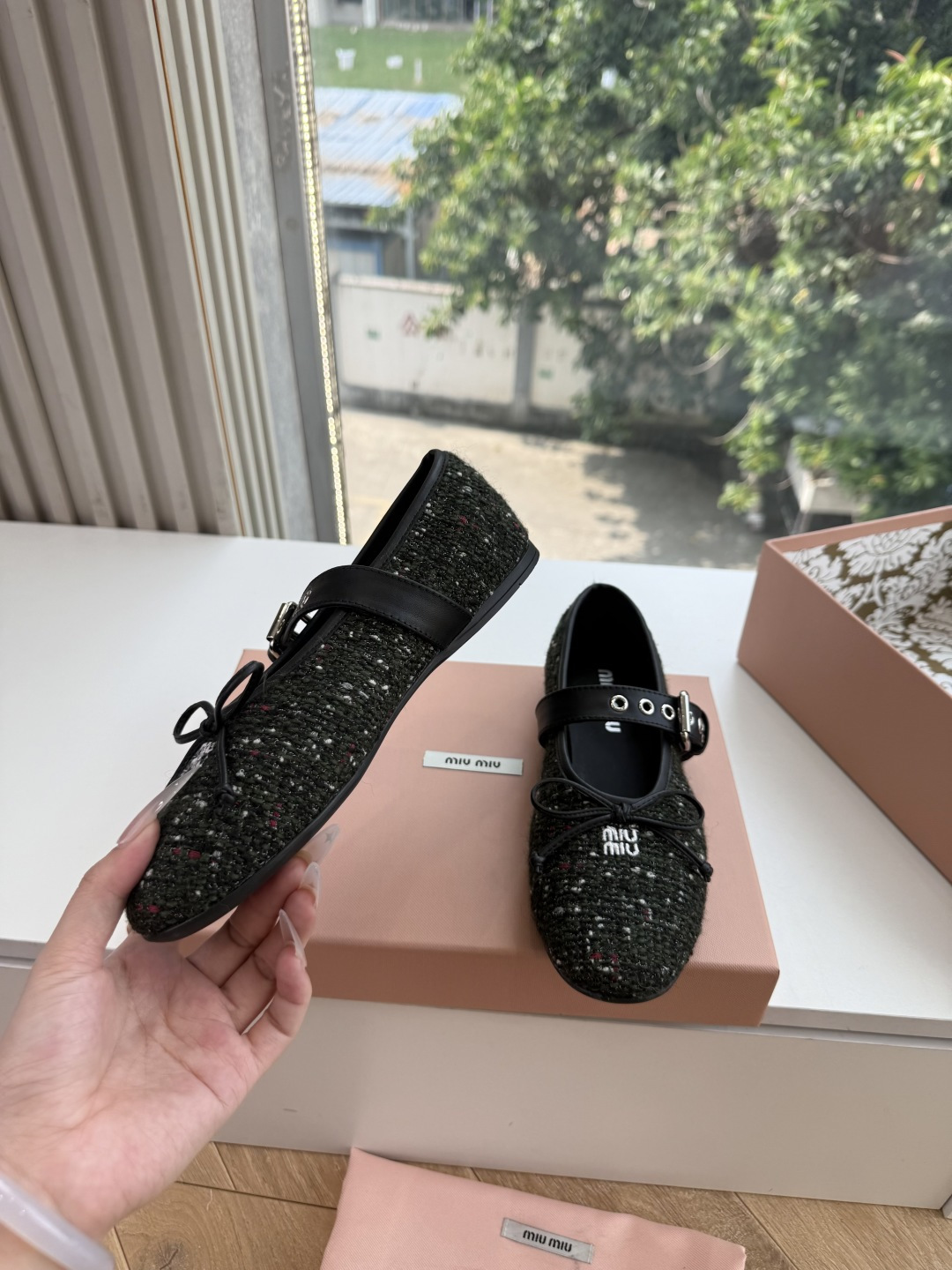 G021代购级独家上新Miu Miu玛丽珍芭蕾鞋开发 手工平底拖鞋秒杀市面版本Miu真的太少女奶呼呼的 小羊皮超级软糯 