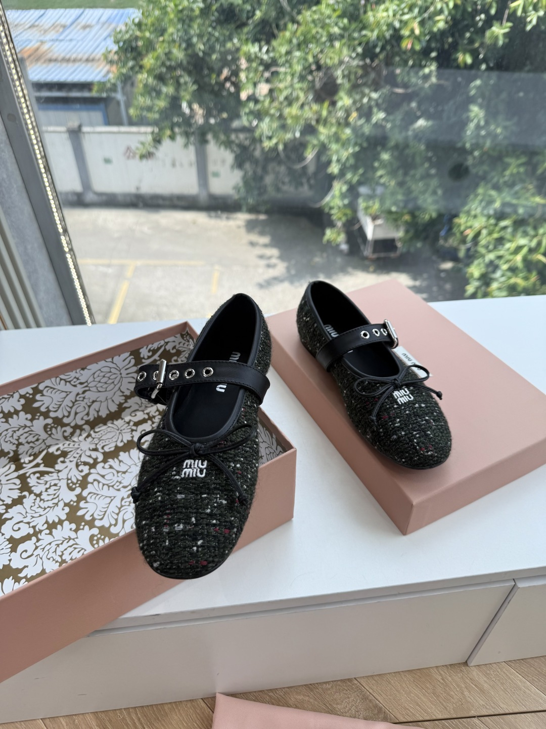 G021代购级独家上新Miu Miu玛丽珍芭蕾鞋开发 手工平底拖鞋秒杀市面版本Miu真的太少女奶呼呼的 小羊皮超级软糯 