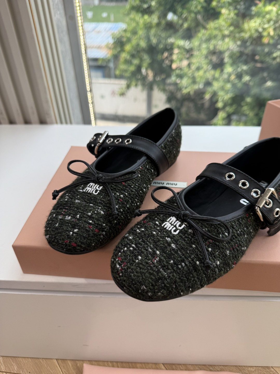 G021代购级独家上新Miu Miu玛丽珍芭蕾鞋开发 手工平底拖鞋秒杀市面版本Miu真的太少女奶呼呼的 小羊皮超级软糯 