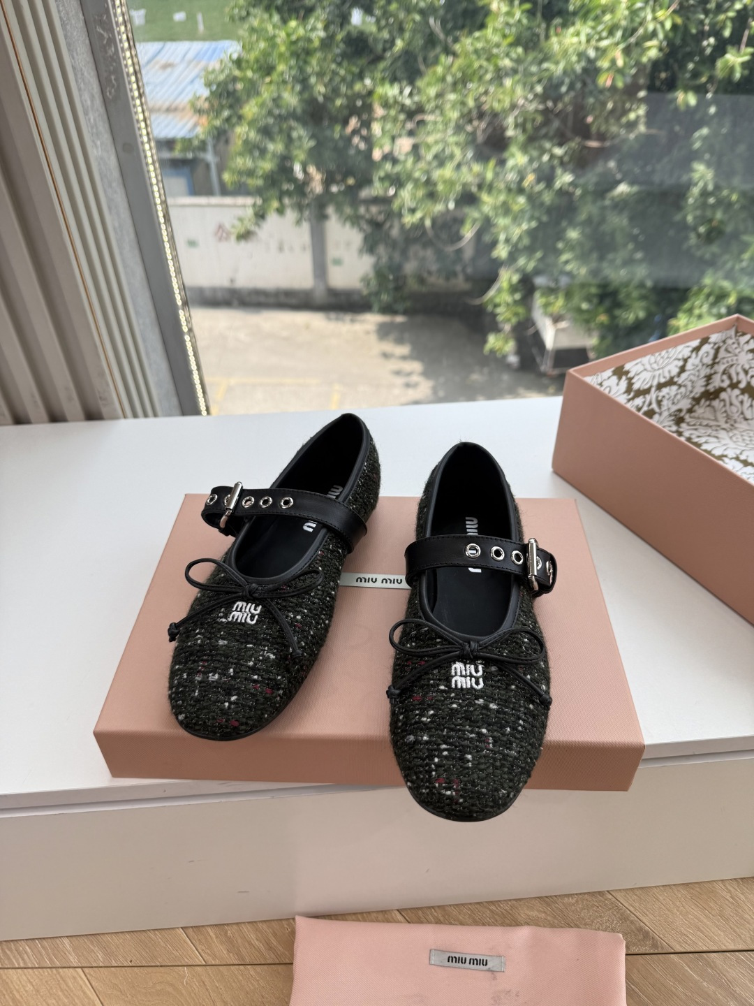 G021代购级独家上新Miu Miu玛丽珍芭蕾鞋开发 手工平底拖鞋秒杀市面版本Miu真的太少女奶呼呼的 小羊皮超级软糯 