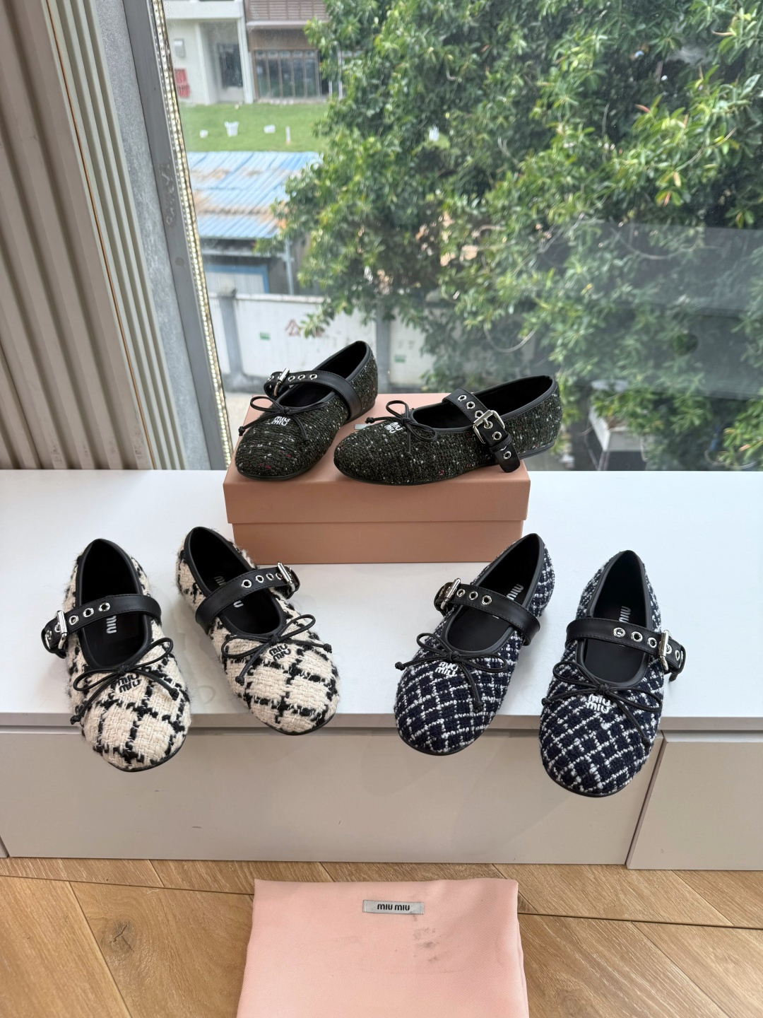 G021代购级独家上新Miu Miu玛丽珍芭蕾鞋开发 手工平底拖鞋秒杀市面版本Miu真的太少女奶呼呼的 小羊皮超级软糯 