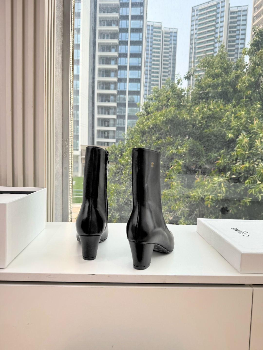 顶级品质G127赛琳 CELINE塞琳秋冬新款杨幂同款凯旋门切尔西短靴骑士靴 凯旋门英伦风短靴🔝简约大气时髦👍耐看不过时