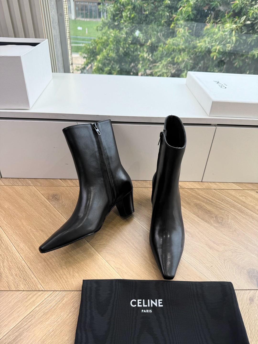 顶级品质G127赛琳 CELINE塞琳秋冬新款杨幂同款凯旋门切尔西短靴骑士靴 凯旋门英伦风短靴🔝简约大气时髦👍耐看不过时