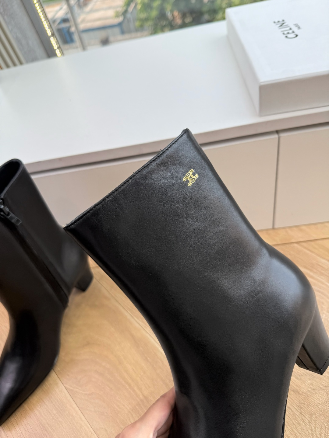 顶级品质G127赛琳 CELINE塞琳秋冬新款杨幂同款凯旋门切尔西短靴骑士靴 凯旋门英伦风短靴🔝简约大气时髦👍耐看不过时