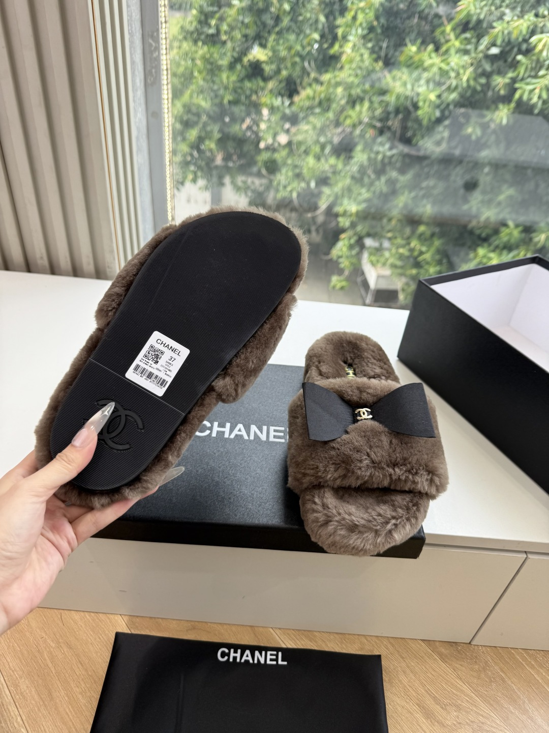 G021所见即所得代购级CHANE小香奈儿早秋玛丽珍毛毛凉鞋棉鞋 妥妥的自留款！！比经典款Slingback舒服太多啦！