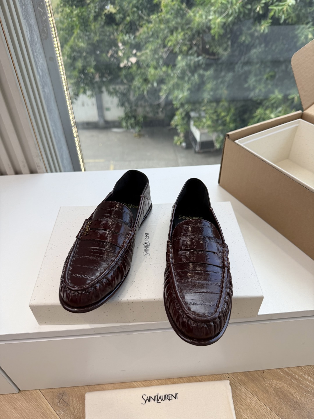 G288隐形内增高Saint Lauren*YSL圣罗兰新品YSL情侣系列乐福鞋小logo乐福鞋半拖标志性的小logo是
