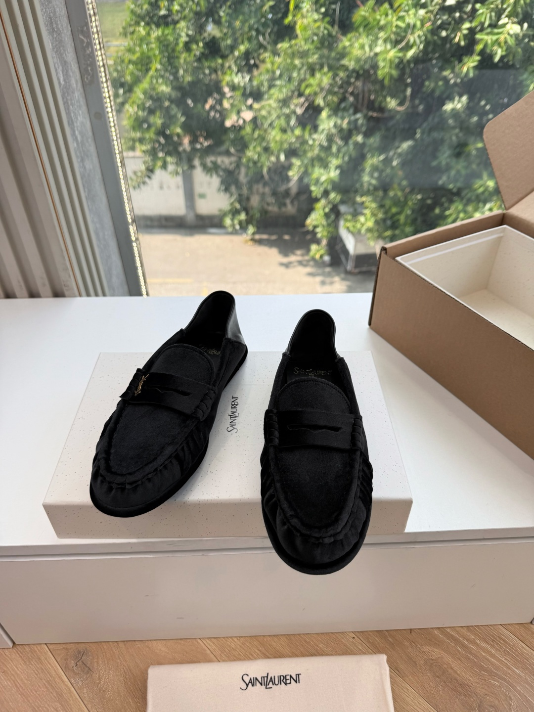 G288隐形内增高Saint Lauren*YSL圣罗兰新品YSL情侣系列乐福鞋小logo乐福鞋半拖标志性的小logo是