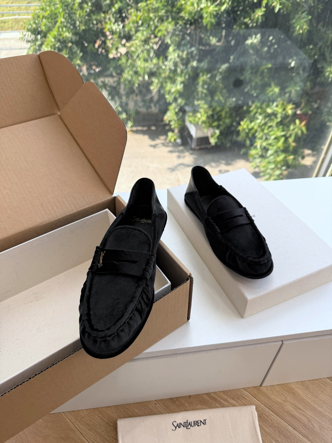 G288隐形内增高Saint Lauren*YSL圣罗兰新品YSL情侣系列乐福鞋小logo乐福鞋半拖标志性的小logo是