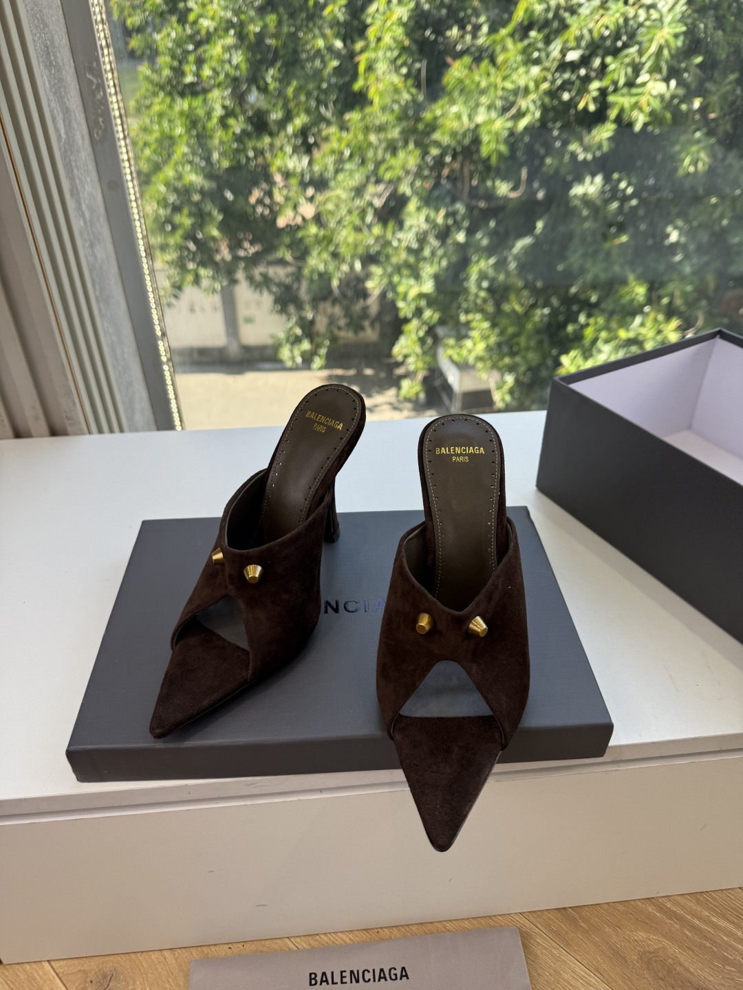 G289所见即所得Balenciag巴黎世家芭蕾高跟单鞋舞鞋巴黎世家非常经典的设计，高跟鞋非常性感，搭配狂野自我！不羁风