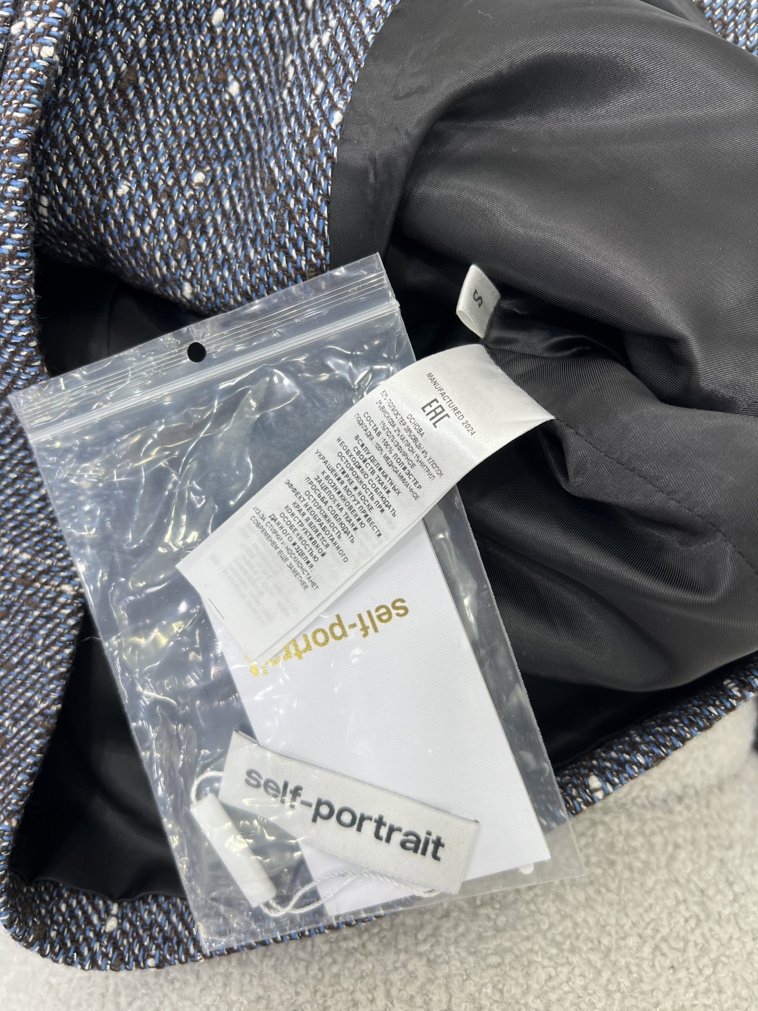 🔥🔥 selfportr*25新款粗呢拼色小外套！半裙！分开出售 质感满满呈现出花肌理超级重工时髦高级！