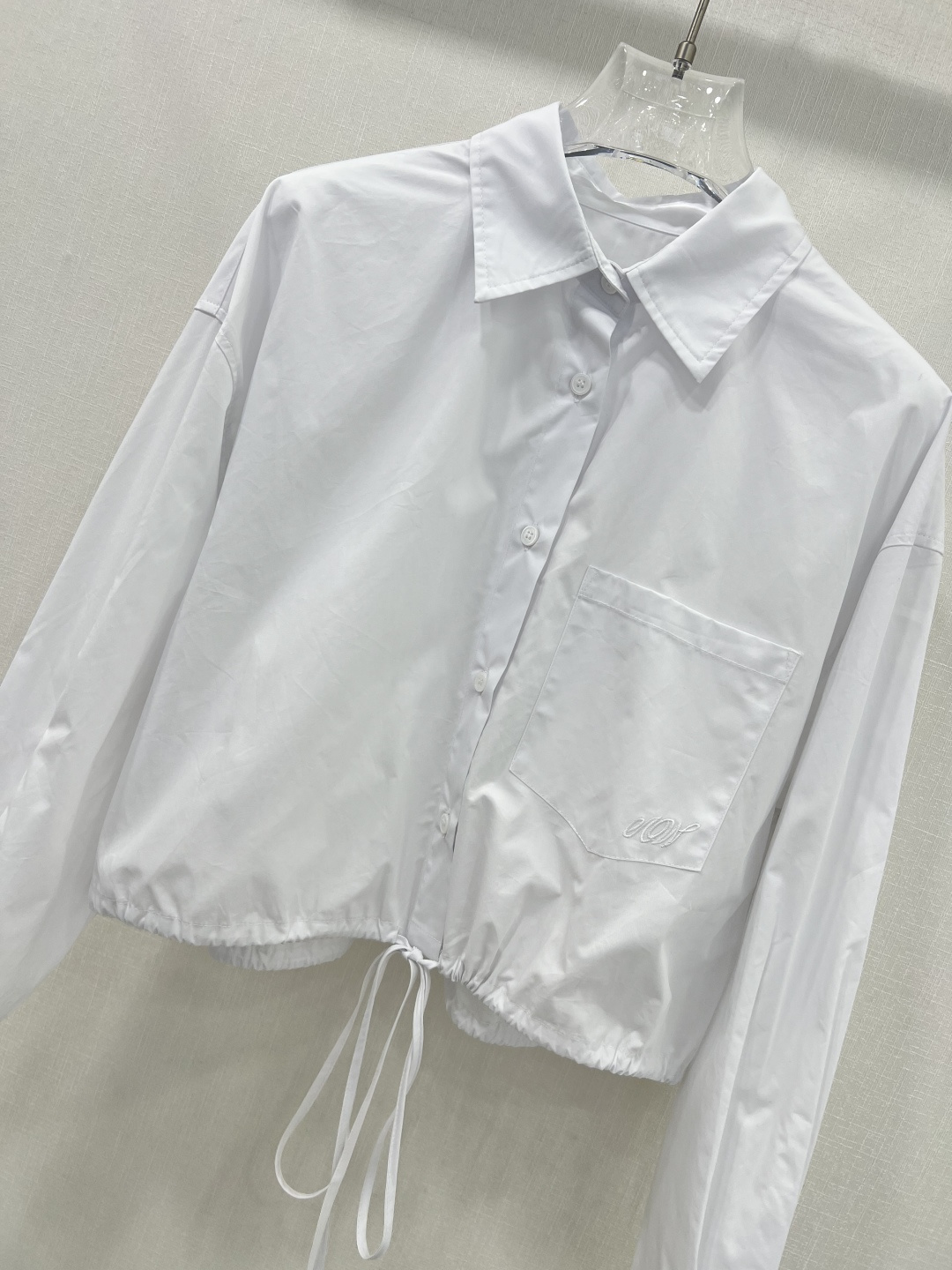 Original Scavenger Dress: Alex Wang White Shirt with Luxe Logo Embroidery - 图片 6