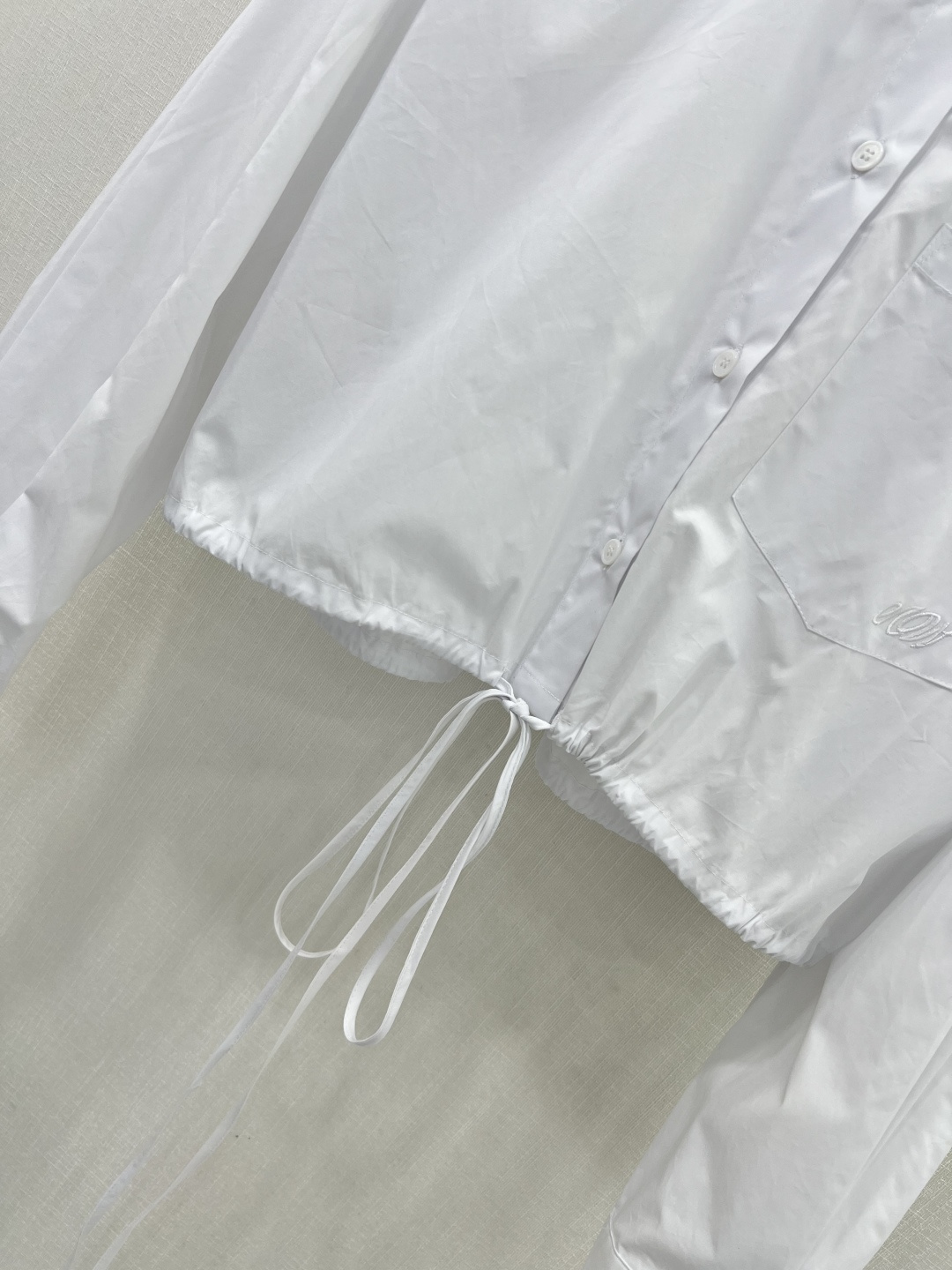 Original Scavenger Dress: Alex Wang White Shirt with Luxe Logo Embroidery - 图片 4