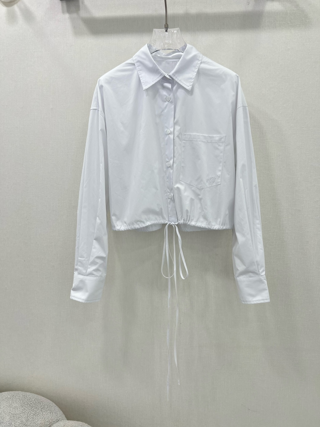 Original Scavenger Dress: Alex Wang White Shirt with Luxe Logo Embroidery - 图片 1