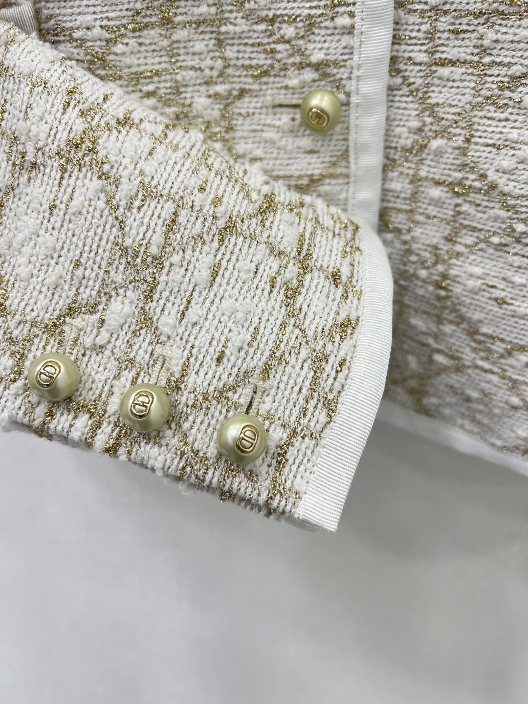 🔥🔥Dio*25新款藤格纹圆领洋装外套  定制YB进口粗纺毛呢材质  高级品相  正肩垫肩版型设计贴合身