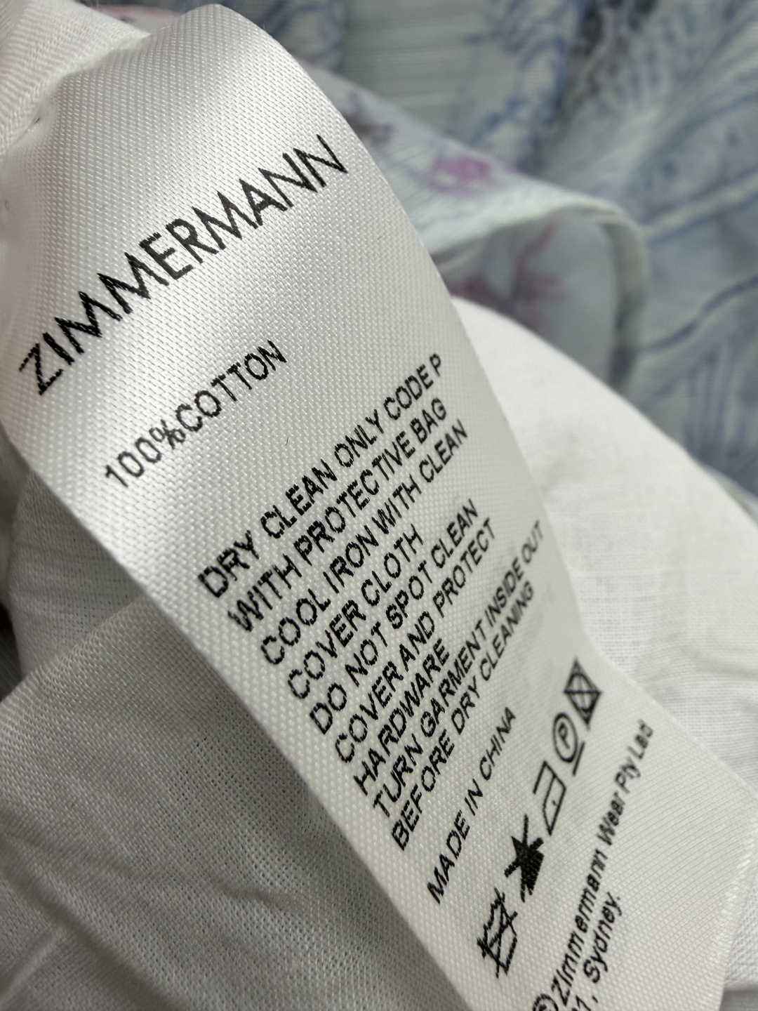 🔥🔥Zimmerman*26新款法式宫殿印花衬衫式连衣裙（长款），上身为衬衫领+泡泡短袖设计，自带法式复