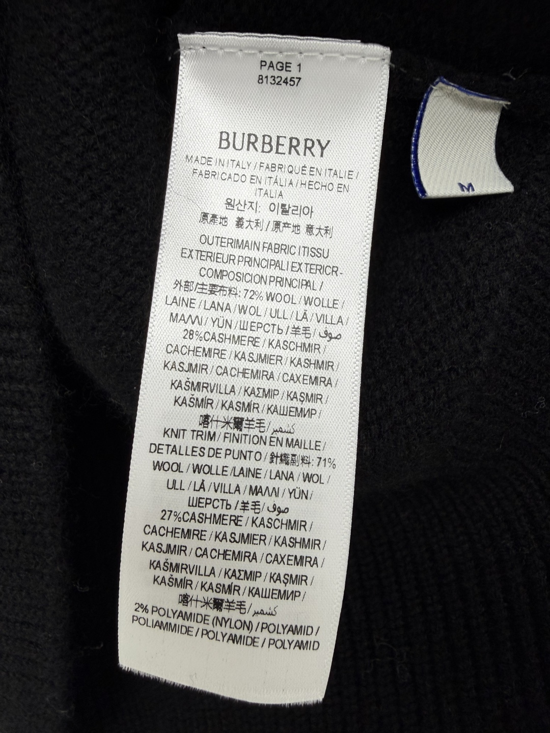 🔥🔥Bur*新款重工钻骑士开衫 羊绒羊毛温柔天花板，72%羊毛+28%羊绒混纺，羊毛羊绒混纺面料真的太舒服，软糯亲肤，短