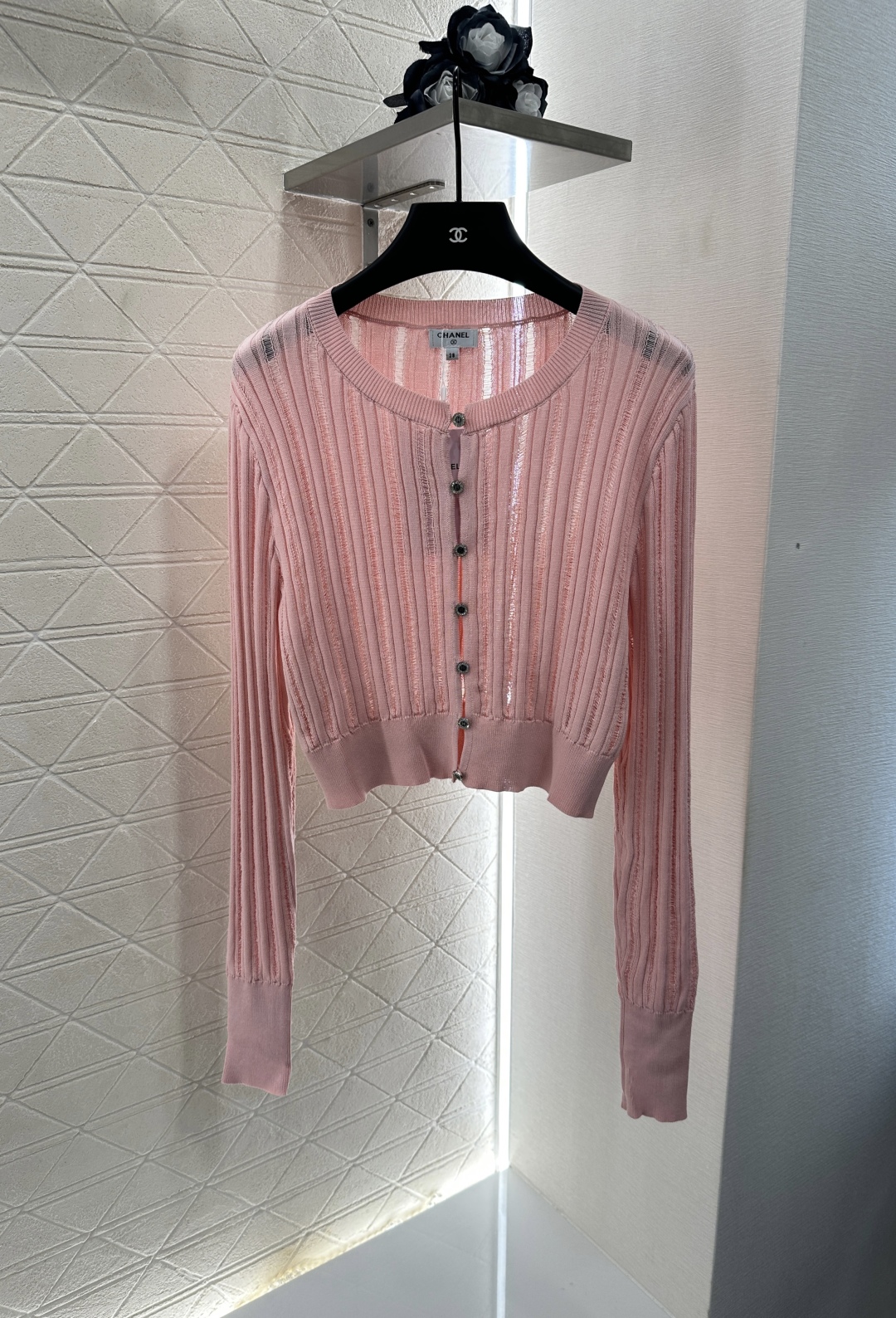 Chanel Knit Cardigan - Ribbed Texture, Rhinestone Buttons, Premium Yarn 2 cmp i1753280358291 4511 0 0