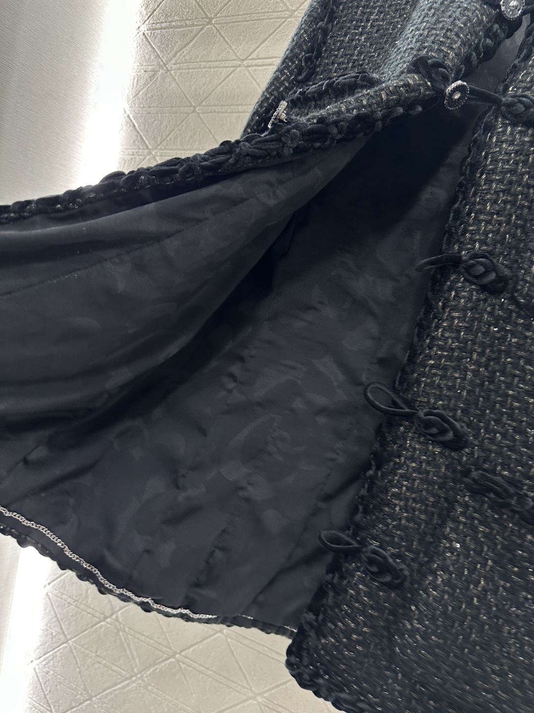 Chanel Inspired Wool Blend Tweed Jacket with Silk Velvet Trim & Frog Closures 9 cmp i1753280973411 3028 0 5