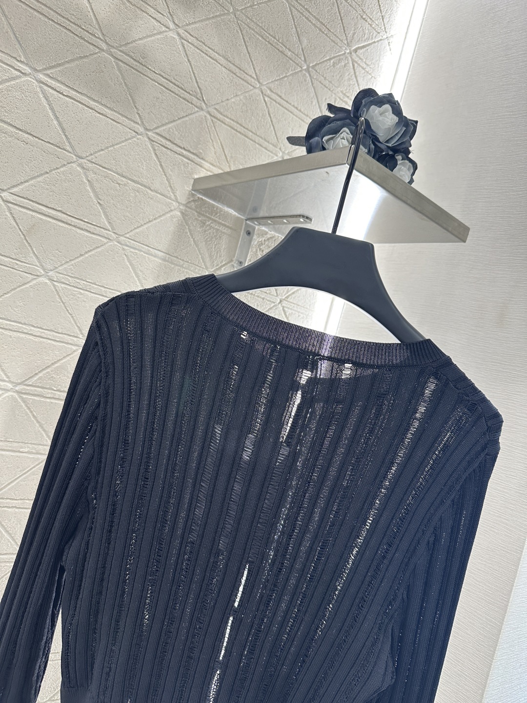 Chanel Inspired Knit Cardigan - Ribbed Design, Rhinestone Buttons, Comfortable Fit 5 cmp i1753281111027 505 0 7