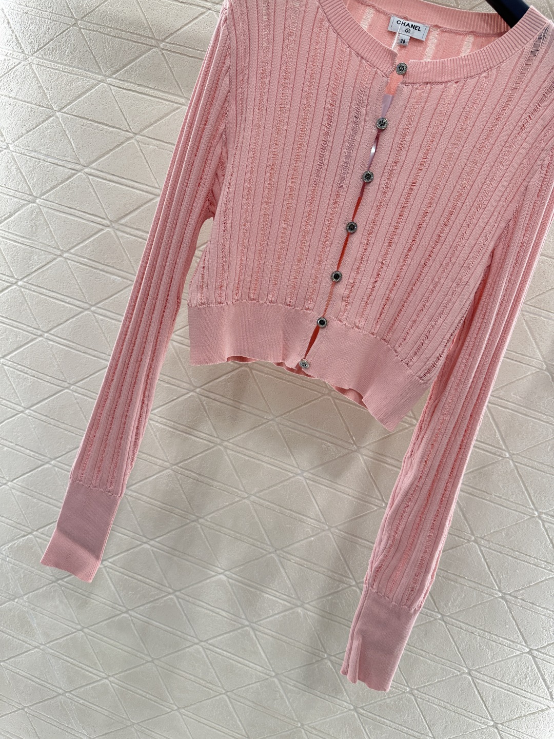 Chanel Knit Cardigan - Ribbed Texture, Rhinestone Buttons, Premium Yarn 6 cmp i1753281148874 4987 0 4