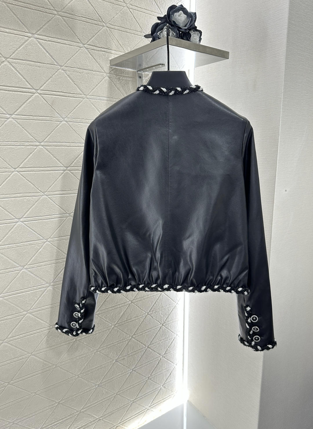 Chanel Inspired Black & White Braided Leather Jacket - 2025 New Arrival 3 cmp i1753281198223 4146 0 1