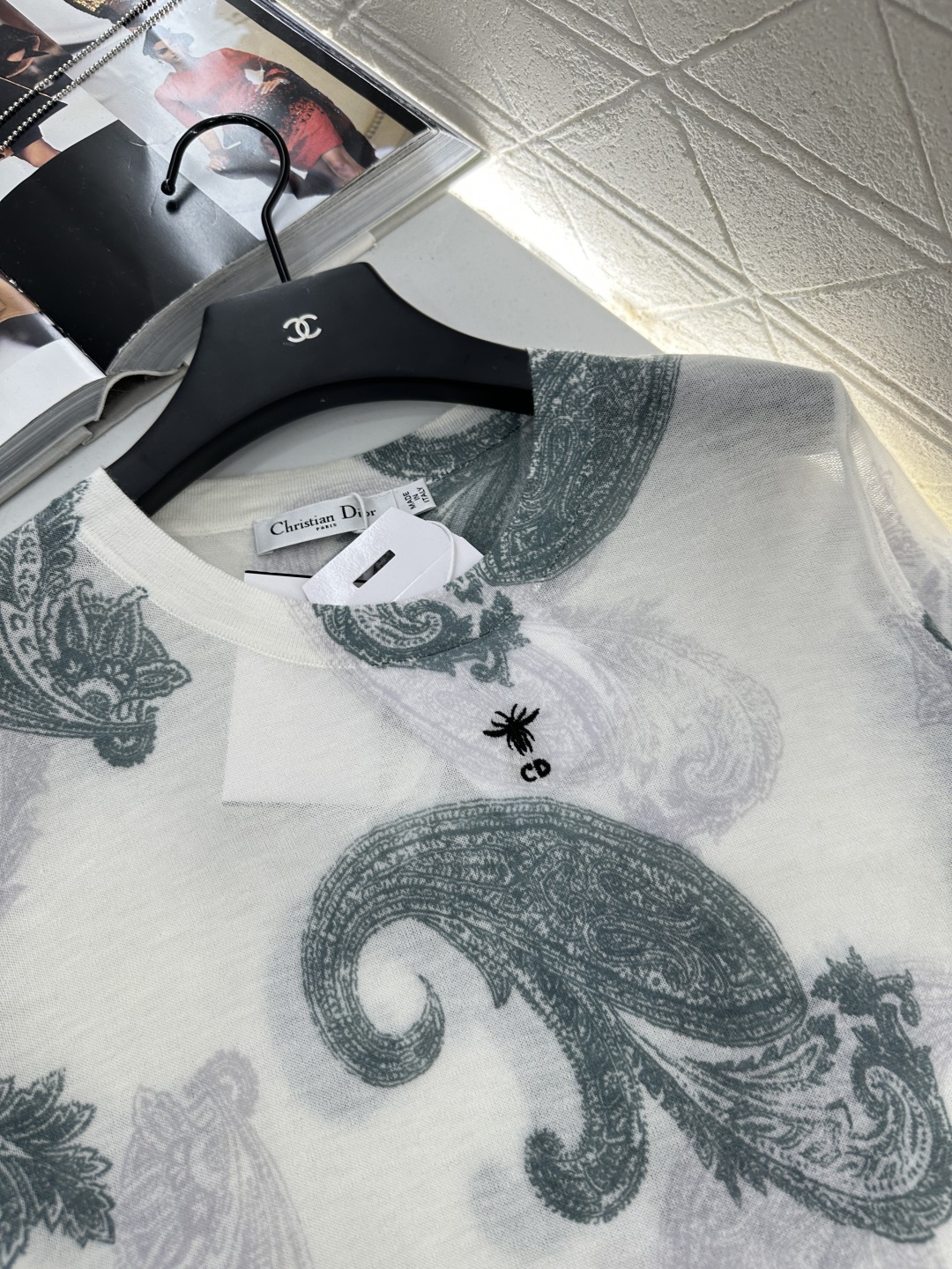 ♥Dio*♥2025新品上架
     腰果印花针织短袖
定制YB羊毛纱线织造 柔软舒适 洋气显瘦 套头