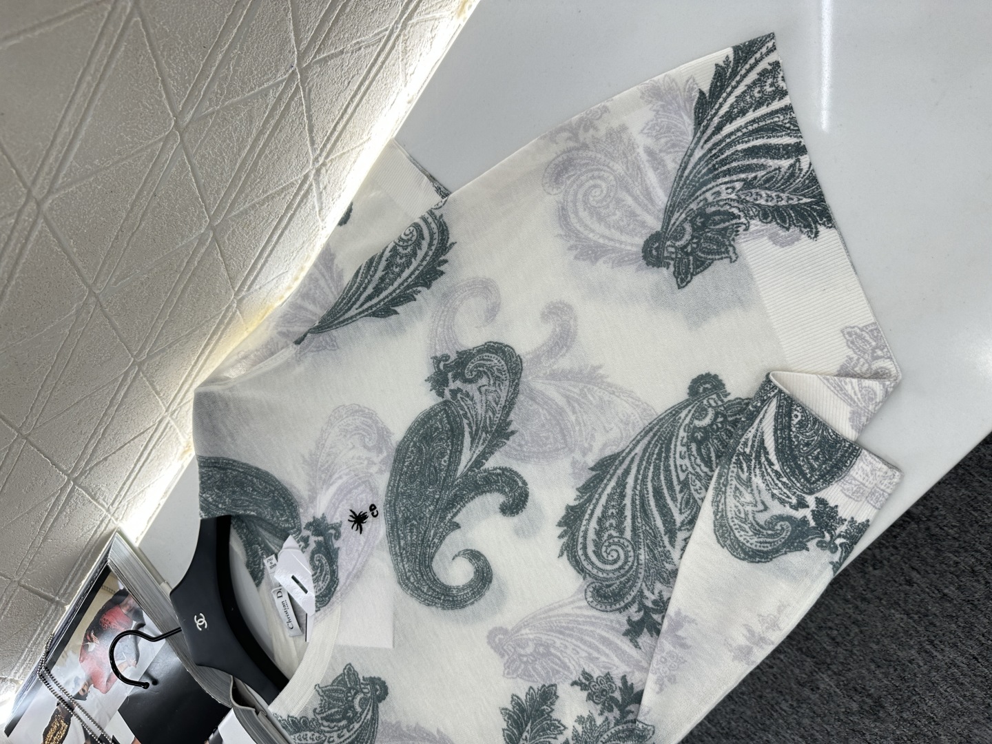 ♥Dio*♥2025新品上架
     腰果印花针织短袖
定制YB羊毛纱线织造 柔软舒适 洋气显瘦 套头