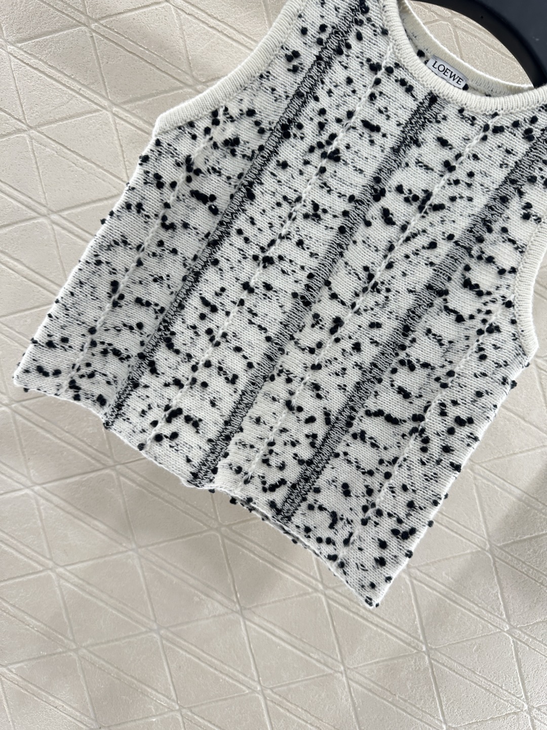 Loewe Women's Wool Knit Vest with Dotted Pattern - Comfortable & Stylish 6 cmp i1756218384819 4832 0 4