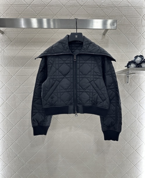 Dior Quilted Nylon Bomber Jacket with Oversized Collar - Lightweight & Warm 1 Dior Quilted Nylon Bomber Jacket with Oversized Collar - Lightweight & Warm