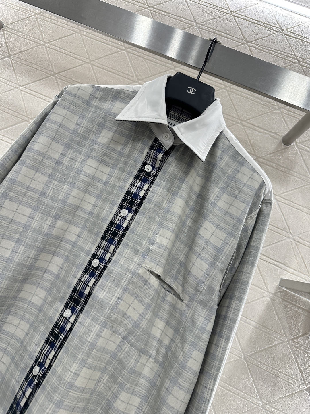 ♥MM6*♥2025新品上架
    两面穿格纹刺绣衬衣
定制YB斜纹全棉材质 柔软亲肤 舒适不易皱 长