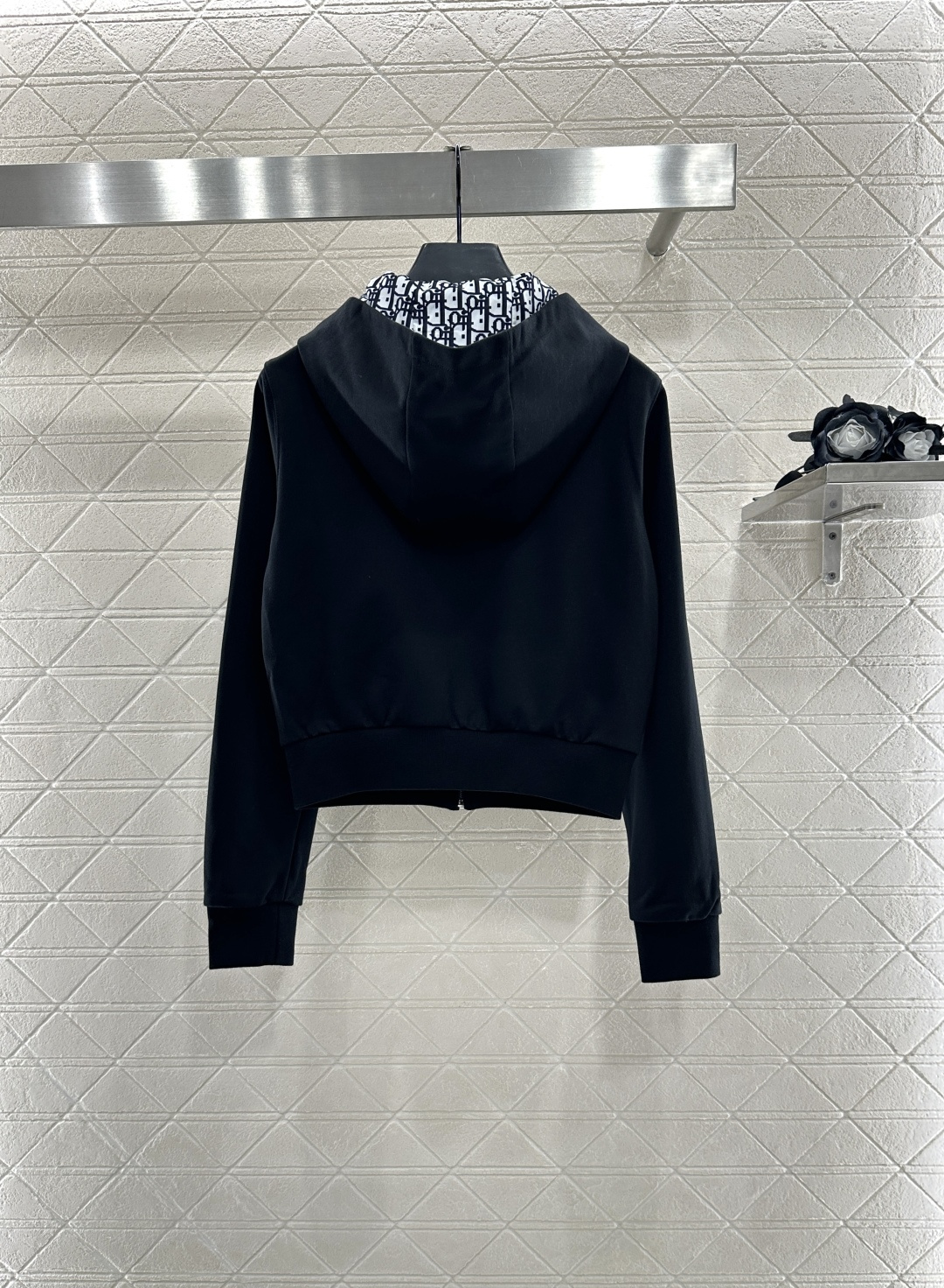 ♥Dio*♥2025新品上架 老花撞色外套长裤套装定制YB斜纹全棉材质 舒适透气 挺括有型 连帽拉链外套