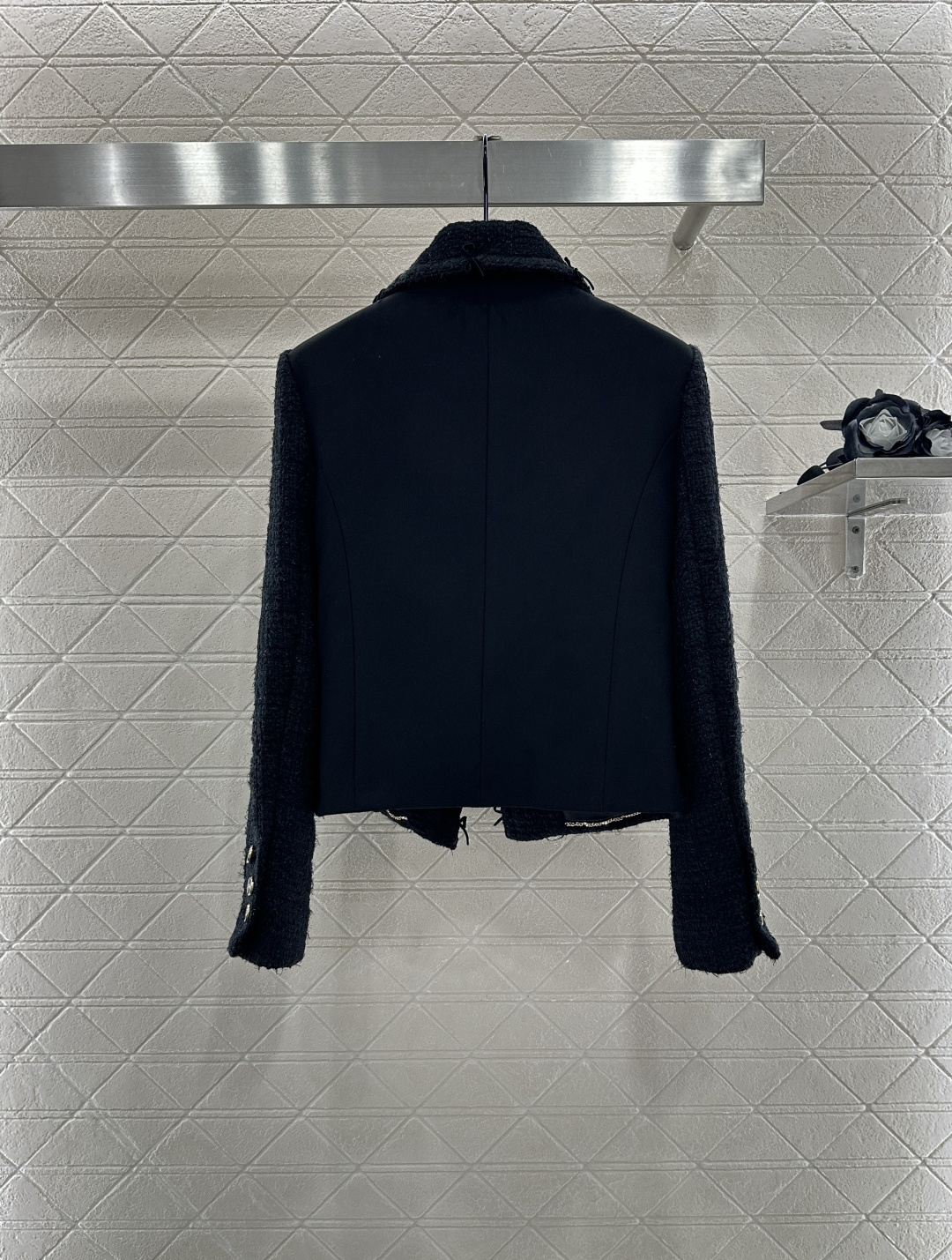 ♥Chane*♥2025新品上架 翻领蝴蝶结编织洋装定制YB进口粗纺羊毛呢材质 质感高级 品相十足 枪驳