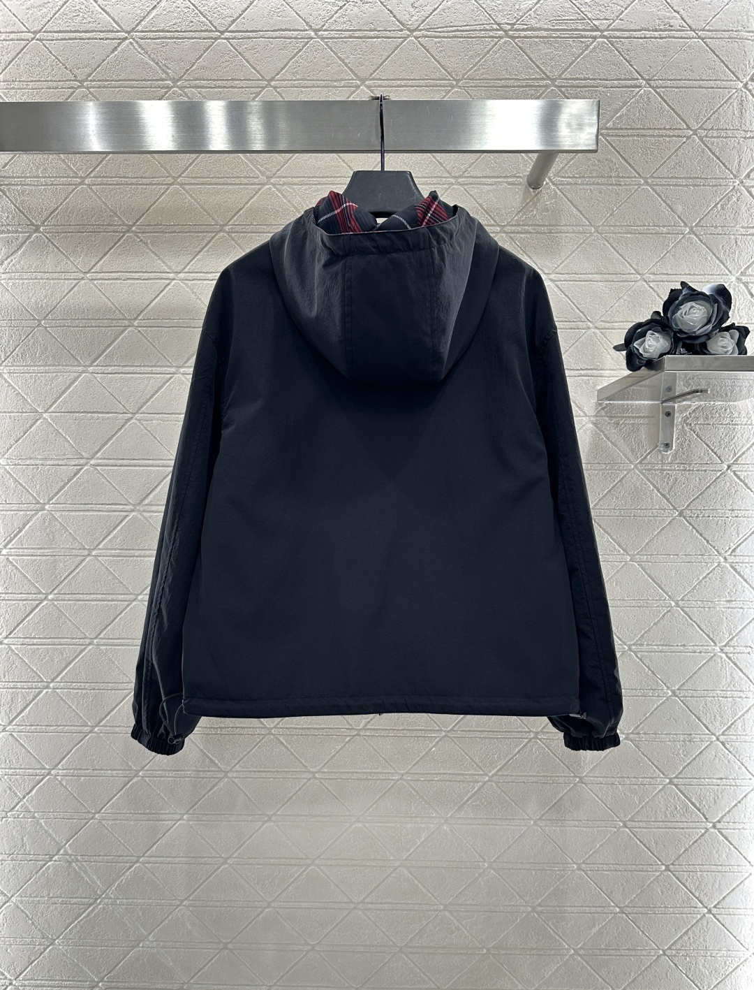 ♥Burberr*♥ 2025新品上架 两面穿连帽格纹外套定制YB进口冲锋尼龙材质 质感挺括有型 亲肤防