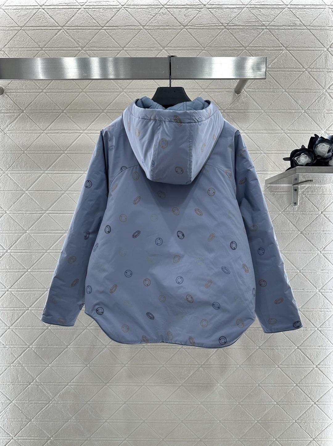 ♥Herme*♥2025新品上架 隐藏连帽两面穿棉服外套定制YB防风防水尼龙材质 羽绒棉填充内里 整件轻