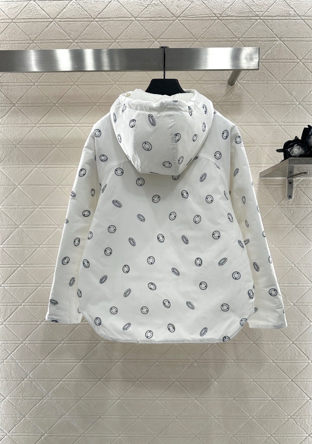 ♥Herme*♥2025新品上架 隐藏连帽两面穿棉服外套定制YB防风防水尼龙材质 羽绒棉填充内里 整件轻