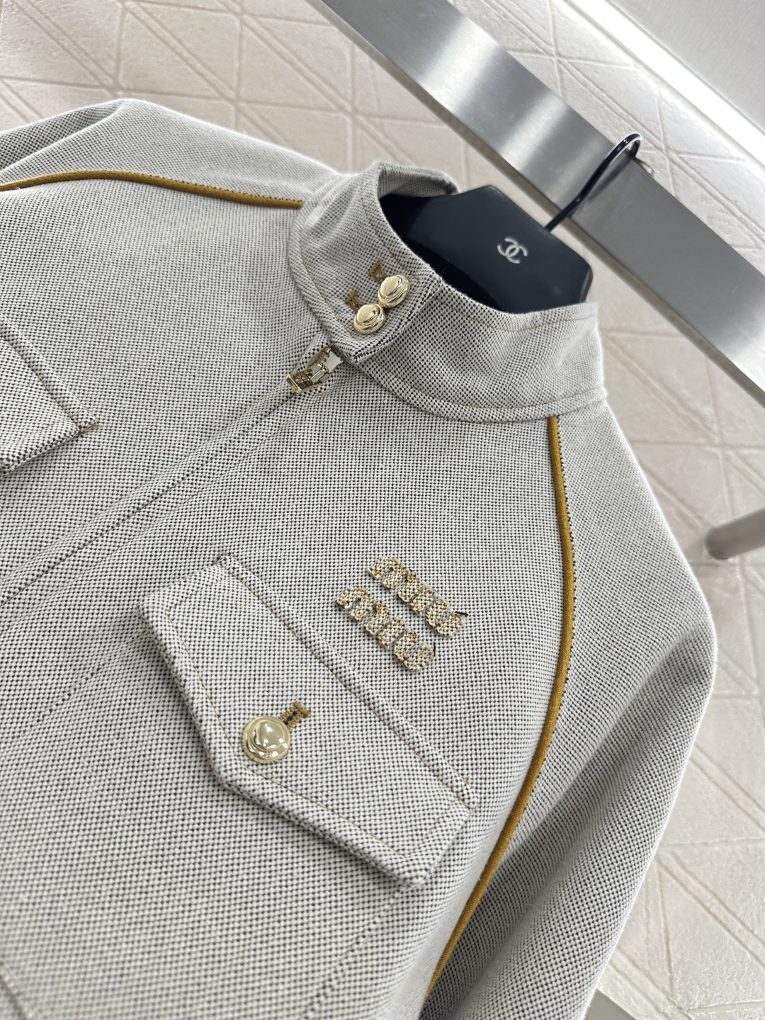 ♥Miumi*♥2025新品上架 棒球夹克中长半裙套装定制YB进口高织棉材质 质感高级 品相十足 棒球夹