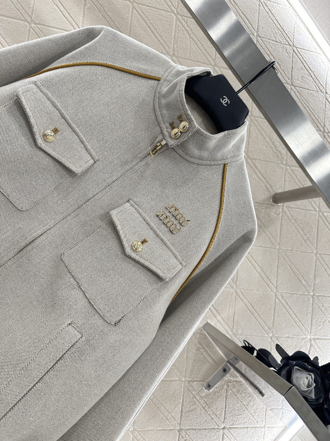 ♥Miumi*♥2025新品上架 棒球夹克中长半裙套装定制YB进口高织棉材质 质感高级 品相十足 棒球夹