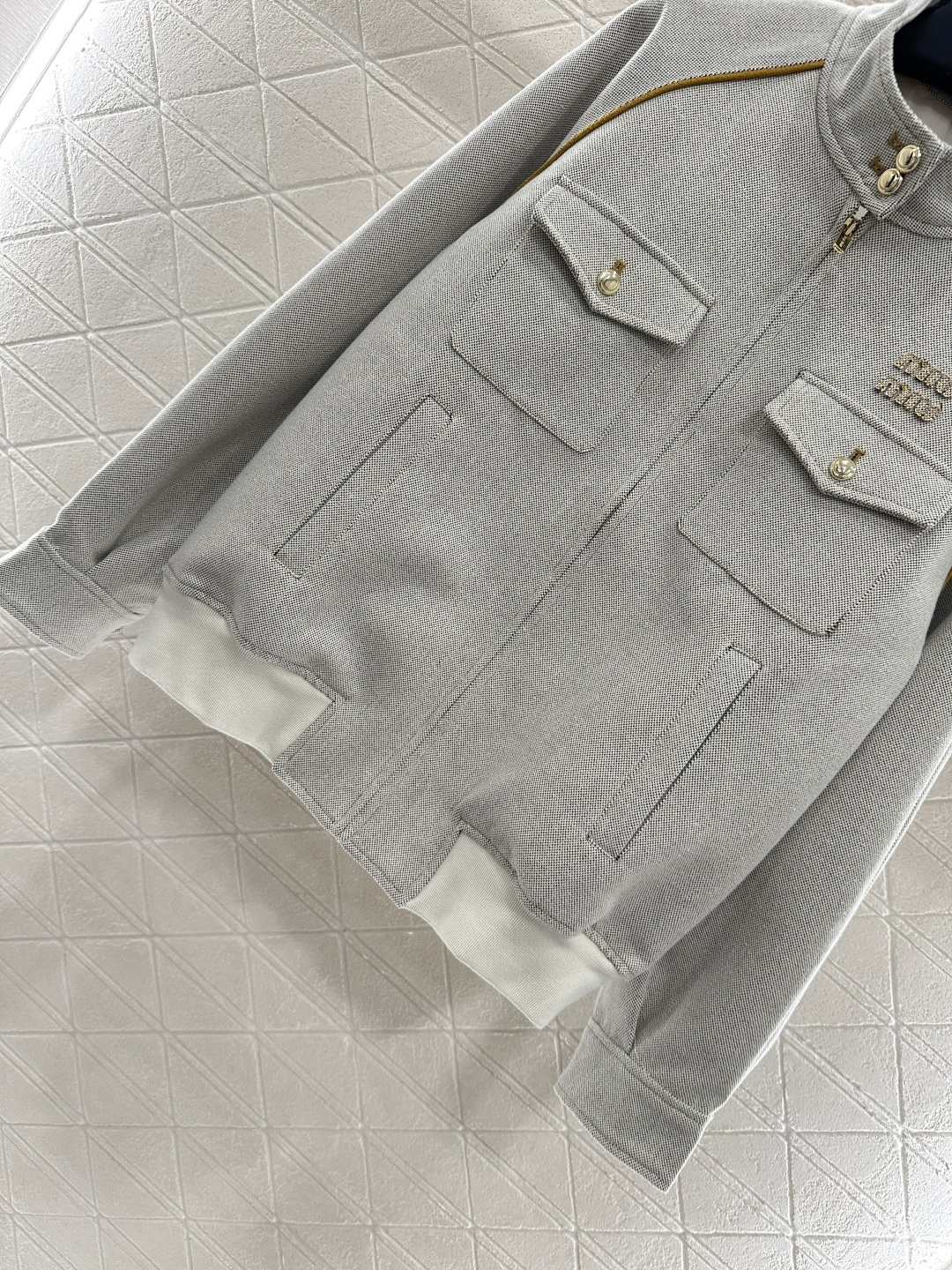 ♥Miumi*♥2025新品上架 棒球夹克中长半裙套装定制YB进口高织棉材质 质感高级 品相十足 棒球夹