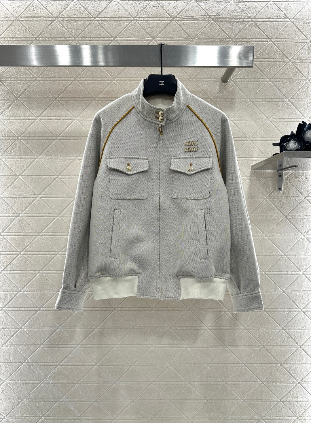 ♥Miumi*♥2025新品上架 棒球夹克中长半裙套装定制YB进口高织棉材质 质感高级 品相十足 棒球夹